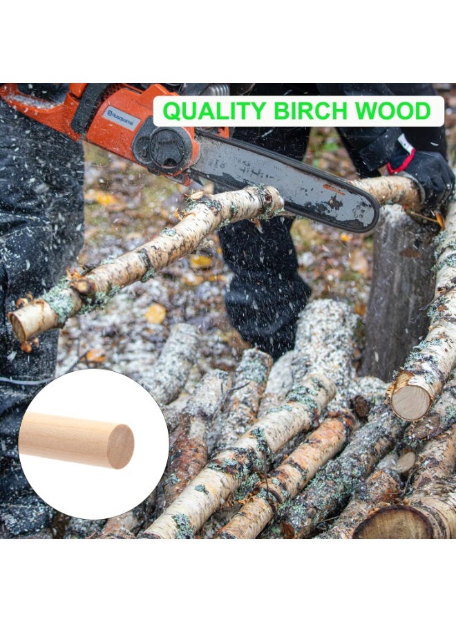 العصي الخشبية ، 20 عصي خشبية مستديرة ، تستخدم للحرف ، العصي الخشبية الصلبة غير المكتملة ، تستخدم للفن والحرف ، دعم الكعكة المتطبقة ، وعصي شريط الزفاف - Image 5